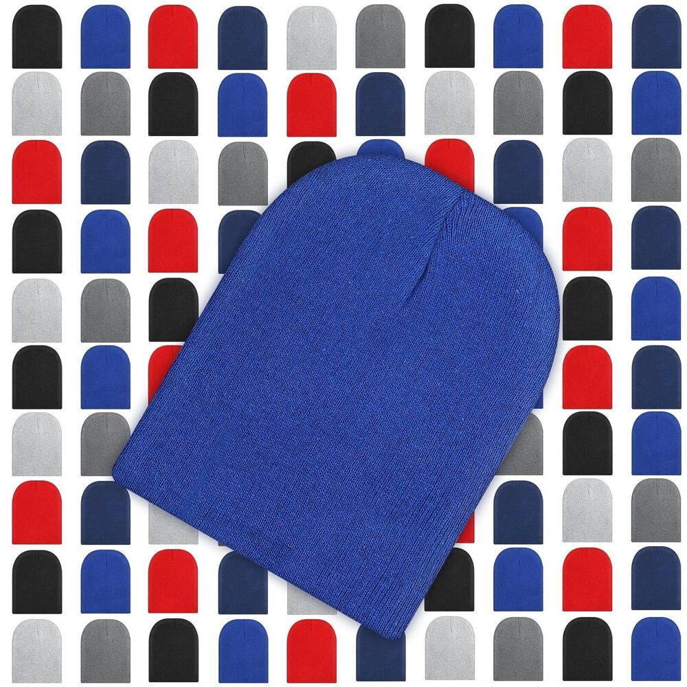 6395 60 Pcs Bulk Winter Beanies for Donation Cozy Knitted Warm Skull Caps